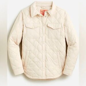 J Crew Quilted Shirt Puffer with Primaloft